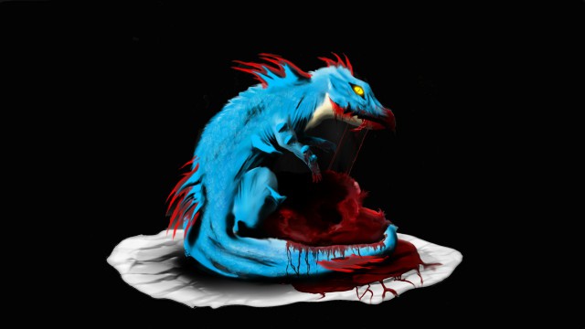 Character cter illustrations Blue Black Dragon