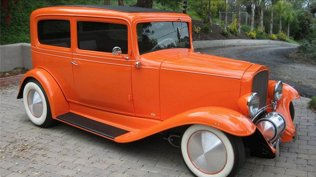 Car retro orange